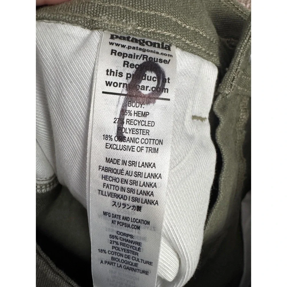 Patagonia‎ Women Slim All Seasons Hemp Pants Long 33